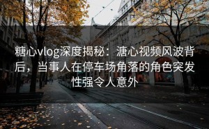 糖心vlog深度揭秘：溏心视频风波背后，当事人在停车场角落的角色突发性强令人意外